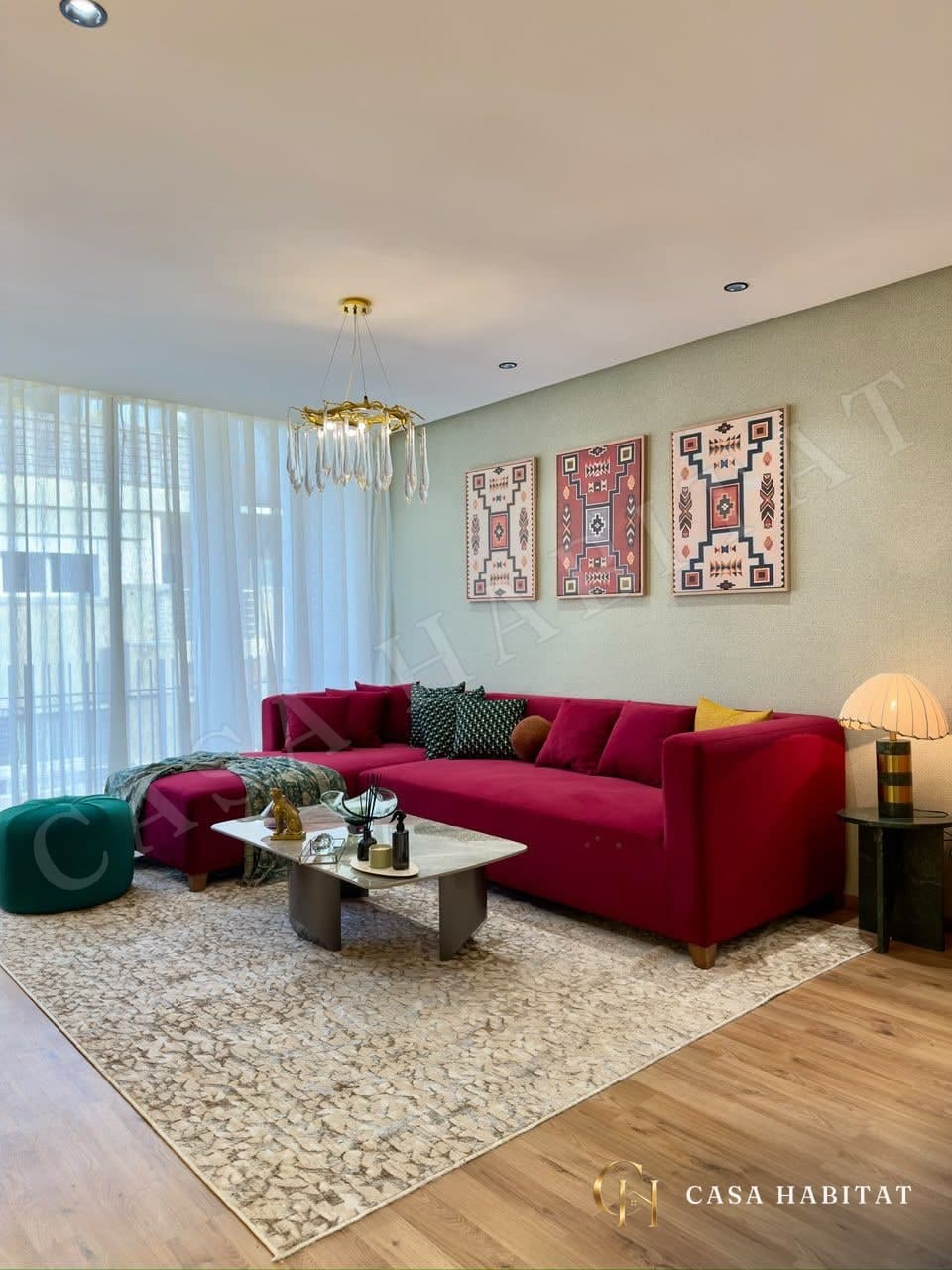 Photo de Studio meublé haut standing avec terrasse et balcon à louer au Triangle d’Or, Casablanca à Triangle d’Or